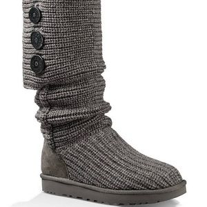 UGG® Classic Cardy Button Detailed Knit Boots